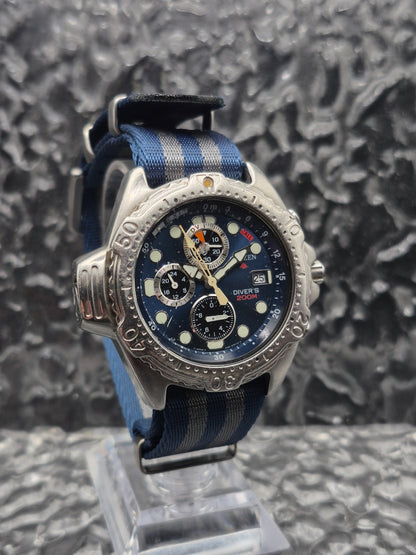 Citizen Promaster Diver Ref. 3740-E70006 Vintage Quartz Blue Dial - Red Robin Watches