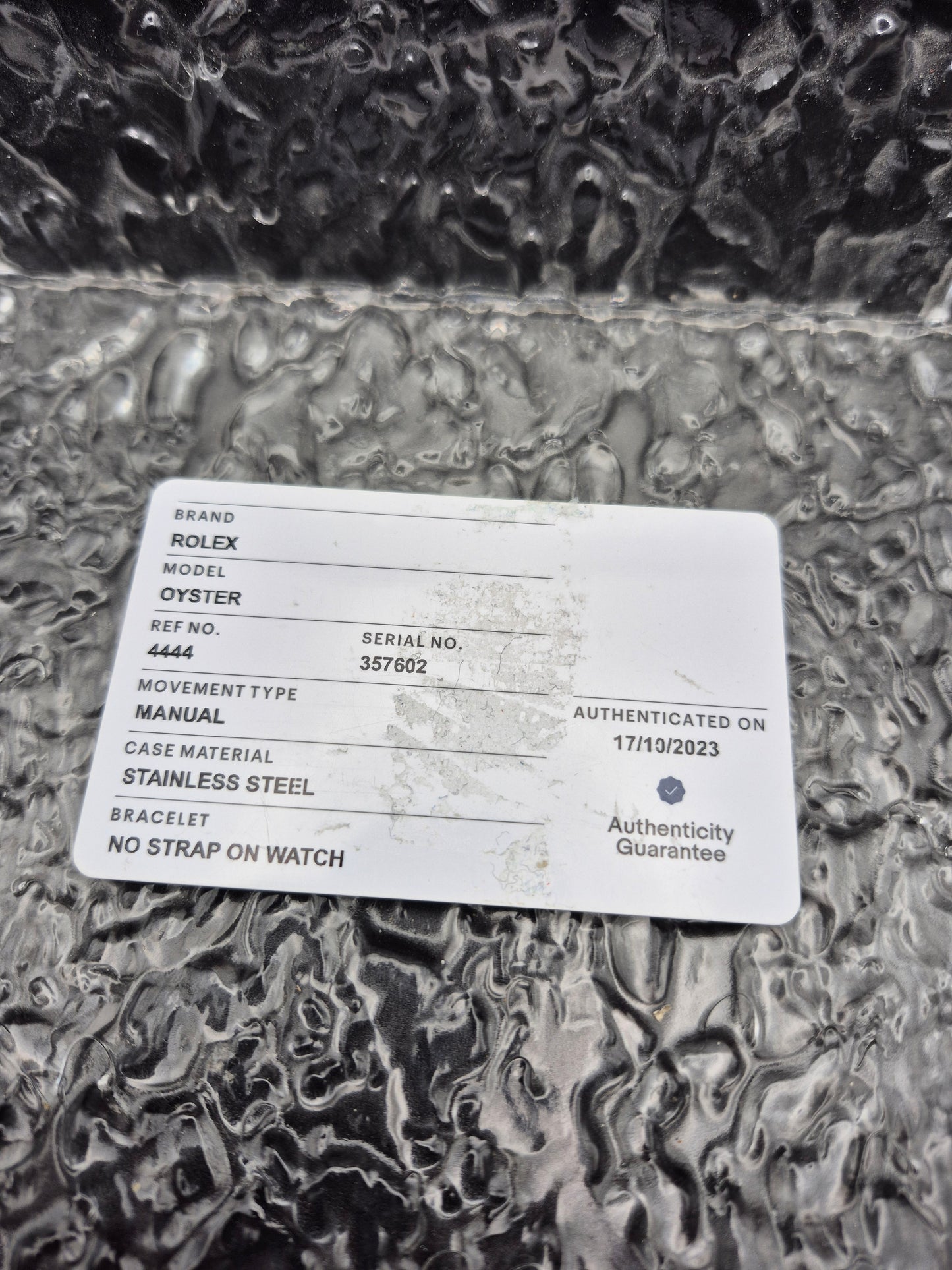 Rolex Oyster Double Signed Tropical Dial Ref. 4444 Manual