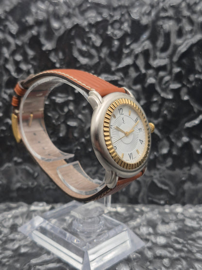 Yves Saint Laurent YSL Men's 37mm Quartz Two Tone Watch Ref. 05-B-02120