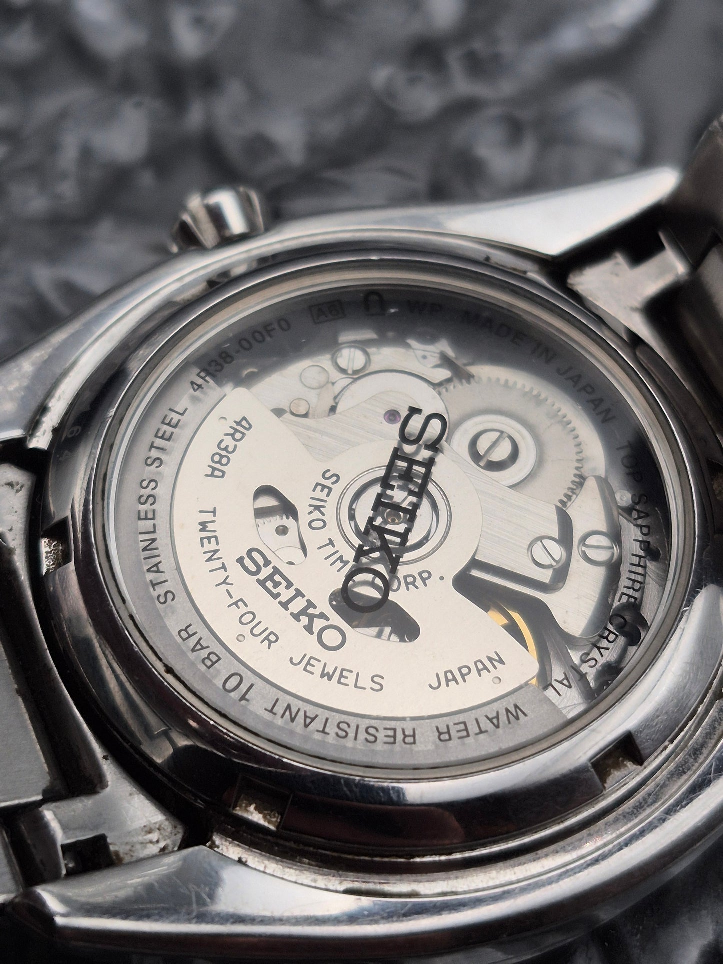 Seiko 'Open Heart' Automatic Ref. 4R38-00F0 Black Dial