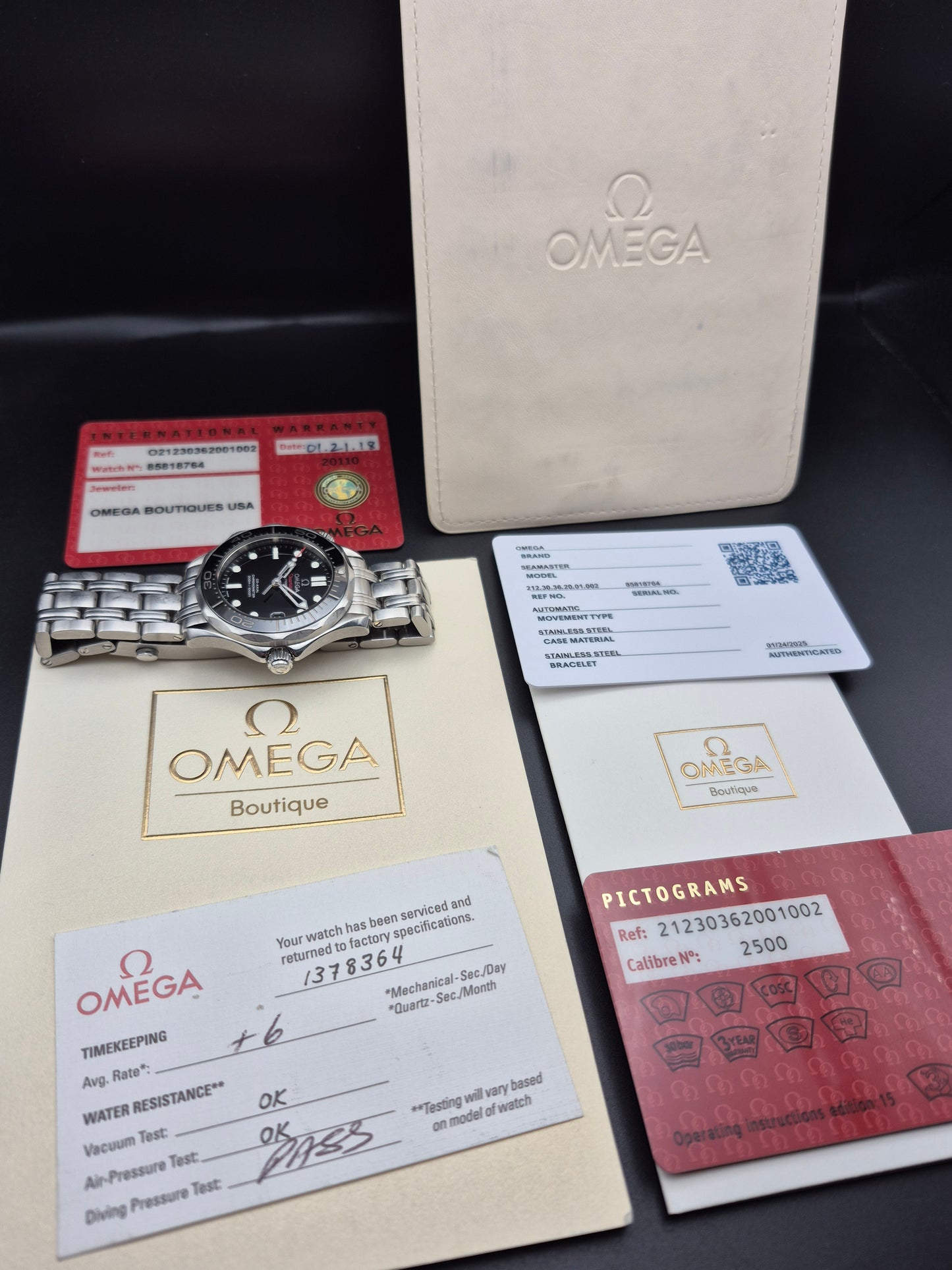 Omega Seamaster 300M Midsize Co-Axial 'No Wave' Dial Ref. 212.30.36.20.01.002