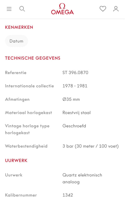 Omega Seamaster 'TV Dial' Ref. 196.0130 - 396.0870 - Cal. 1342