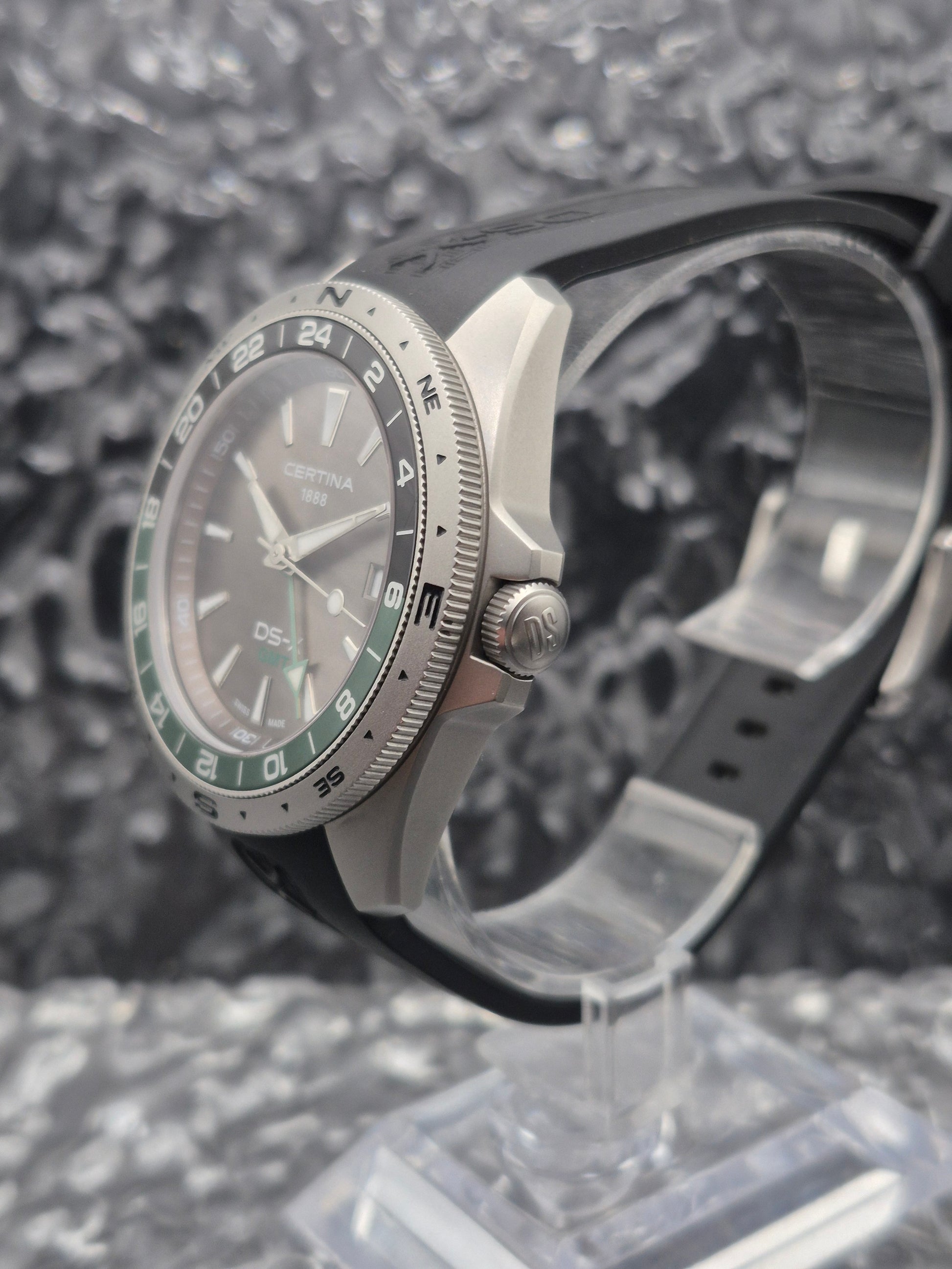 Certina DS-X GMT Ref. C047452A Full Set Quartz Green Bezel - As New! - Red Robin Watches