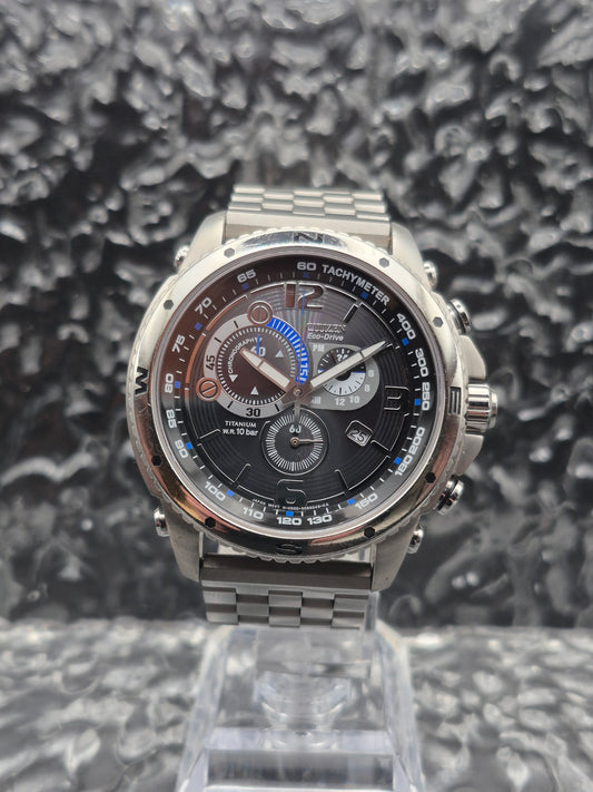 Citizen Marinaut Eco-Drive Chronograph Ref. AT0761-08E Sapphire Titanium