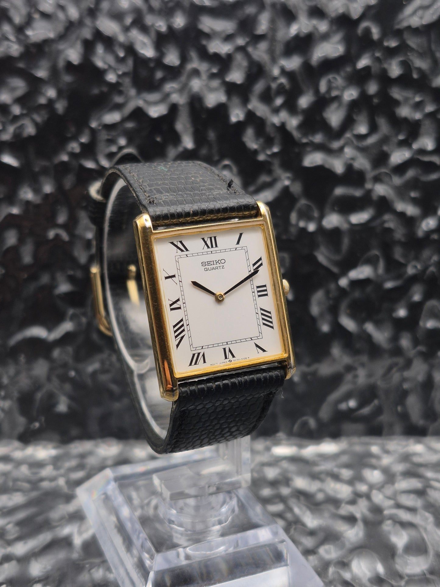 Seiko Tank Roman Numerals Ref. 5Y30-5060 Gold Tone