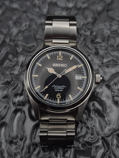 Seiko x TiCTAC Limited Edition Ref. SZSB006 - 4R35-02R0 Full Set Black Dial