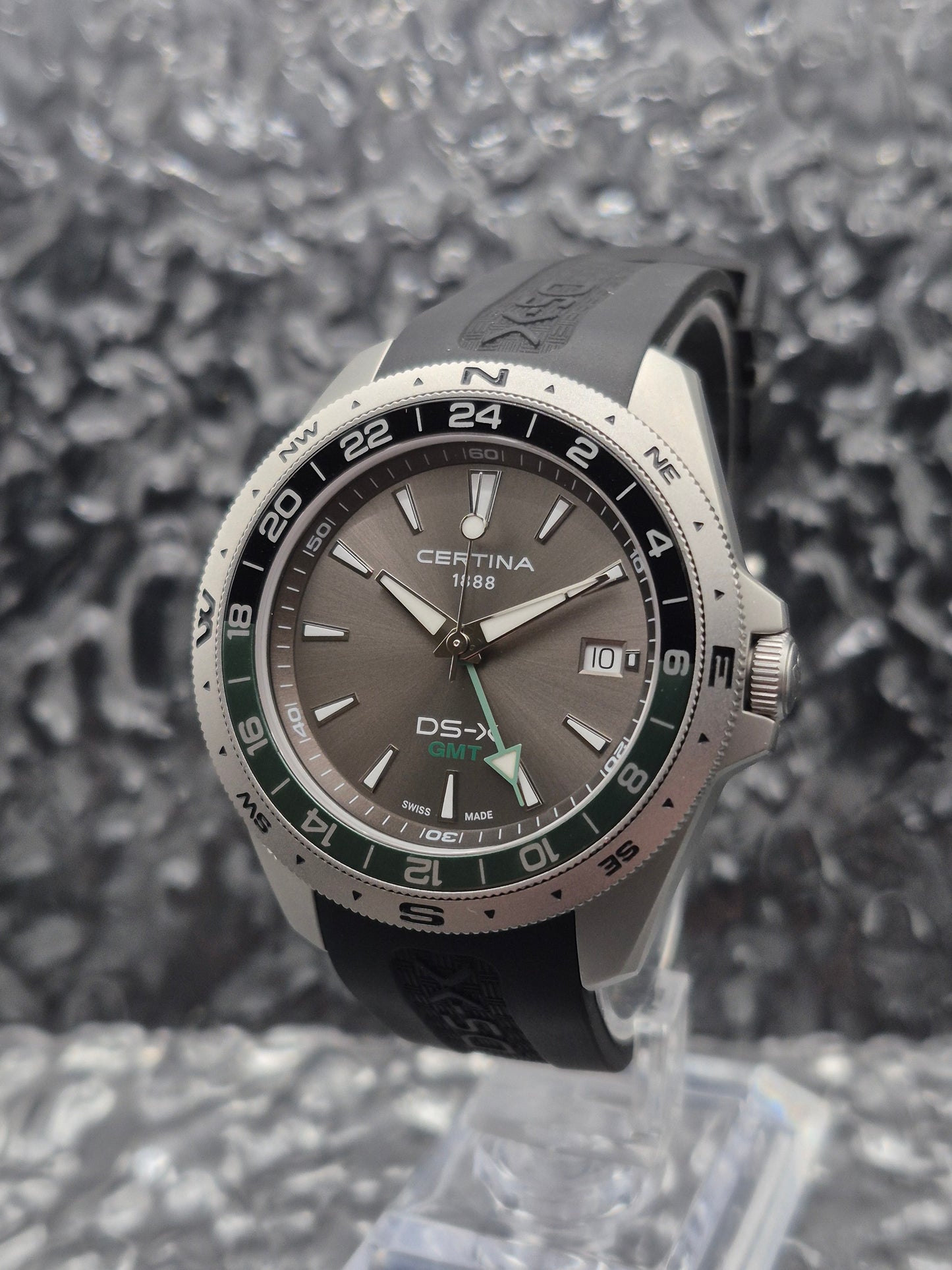 Certina DS-X GMT Ref. C047452A Full Set Quartz Green Bezel - As New! - Red Robin Watches