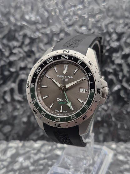 Certina DS-X GMT Ref. C047452A Full Set Quartz Green Bezel - As New! - Red Robin Watches