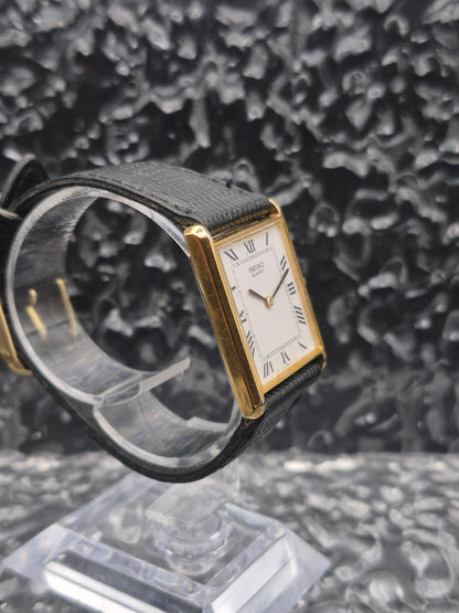 Seiko Tank Roman Numerals Ref. 5Y30-5060 Gold Tone